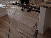 Hardwood floor custom design & custom stains by District Flooring & Restoration 