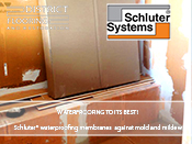 Schluter waterproofing membranes provide protection against mold and mildew 